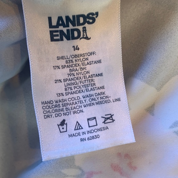 Lands End Black and Floral Tankini Top - Picture 8 of 16